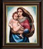 Гоблен - "Сикстинската Мадона" 1:4 с детайл  – 50/67 см.