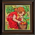 Гоблен - " Момичето с ябълките "