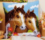 Лице за възглавница "Коне" - 40х40 см.