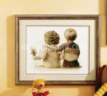 Гоблен - "Гушнати деца" - 26х20 см.