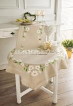 Покривка  каре "Маргаритки" - 80х80 см.