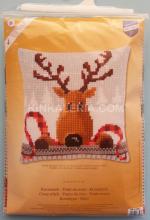 Лице за възглавница " Коледен елен " - 40х40 см.