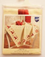 Покривка каре "Коледни еленчета " - 80х80 см.