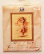 Гоблен - "Дама на плажа" - 27х37 см.