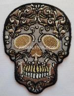 Дизайнерска текстилна апликация -  череп